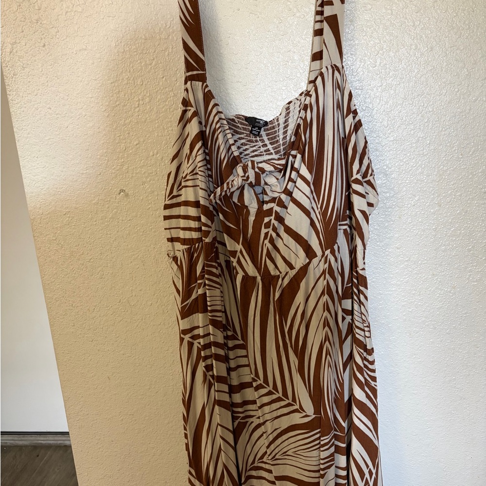 Terra & Sky Brown and Cream Printed Dress 4x